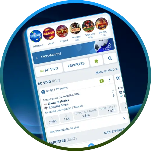 Acesso a todas as funções da plataforma através do 1xBet App.